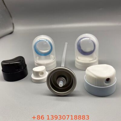 Aerosolventiel voor zonnebrandcrème met hygiënisch deksel-lekkerdicht afdichting en 360 graden werking voor zonnebeschermingsspray