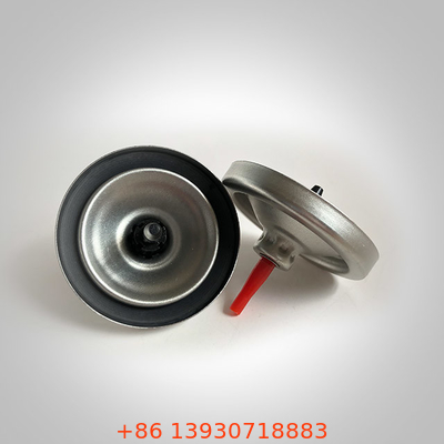 Plastic Stem Gas Lighter Valve met helder gelakt tinplate montage cup