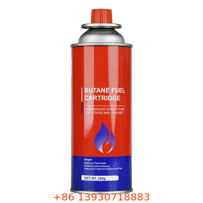 220 g Butangascontainer 65 x 158 mm CMYK 4 kleur en Pantone kleur