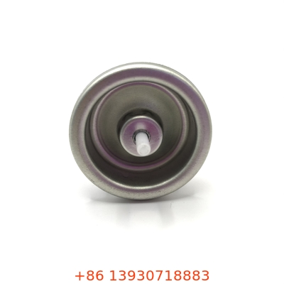 Zilveren aërosolklep met knop actuator voor 0,1-0,2 ml/s