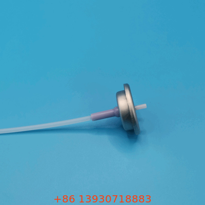 Zilveren aërosolklep met knop actuator voor 0,1-0,2 ml/s