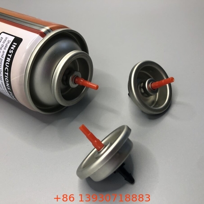 Hervulbare gasopvulklep met plastic butane gasstam Rood