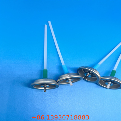 Metalen zilver aluminium aerosol klepknop actuator Gratis monsters