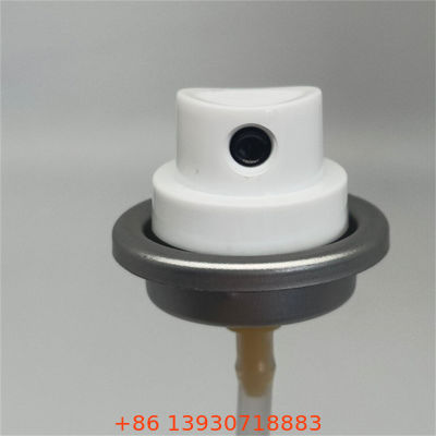 Compact TSA-compliant antitranspirerend sproeiventil met actuator voor persoonlijke verzorging in reisafmeting met een drukstabiel, lekkagebestendige ontwerp