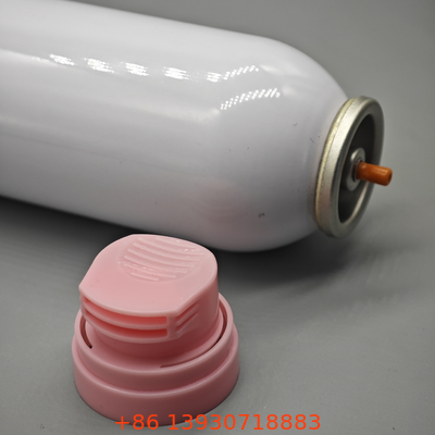 Een reisformaat scheerfoamklep voor straalstoters met een compact, lekbestendig ontwerp