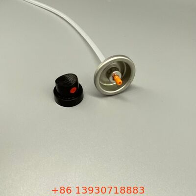 Aerosol-spuitventiel voor droge shampoo, ontworpen voor het doseren van fijne deeltjes