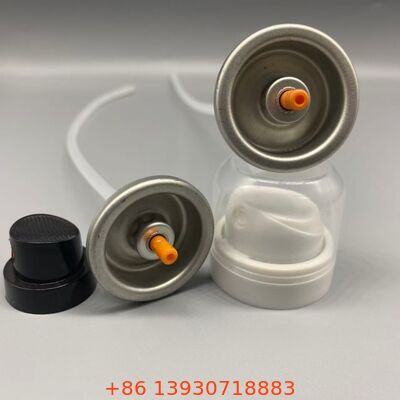 Droogshampoo-spuitbusventiel met actuator voor gerichte worteltoepassing