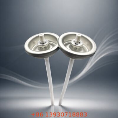 Aerosolklep voor droge shampoo met verticaal of omgekeerd gebruik en op alcohol gebaseerde formuleringen