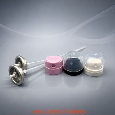 Aerosolklep voor droge shampoo met verticaal of omgekeerd gebruik en op alcohol gebaseerde formuleringen