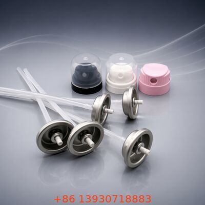 Aerosolklep voor droge shampoo met verticaal of omgekeerd gebruik en op alcohol gebaseerde formuleringen