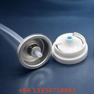 Een inch aerosol dispensing klep met kunststof actuator en verstelbare spuitstuk voor deodorant spray toepassingen