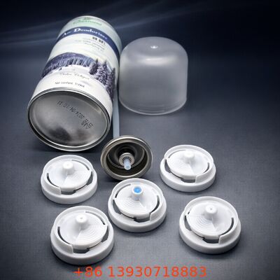 Een inch aerosol dispensing klep met kunststof actuator en verstelbare spuitstuk voor deodorant spray toepassingen