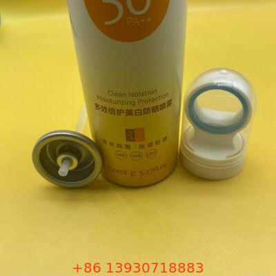 Zonnebrandspray-spuitbusventiel met 360 graden werking, lekvrije afdichting en verstoppingsbestendig mondstuk voor SPF- en UV-bescherming