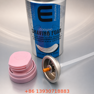 Scheerschuim-aerosolventiel met ergonomische trekker met één hand, corrosiebestendig plastic en metaal en luchtdichte afdichtingsstructuur