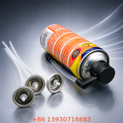 Een inch aerosol dispenseerventiel en actuator assemblage met tinplate constructie en OEM aanpassing voor banden reparatie