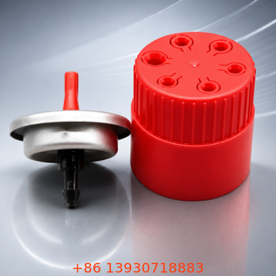 Precision One Inch Butane Refill Aerosol Valve met Rode Plastic Stem en Buna Gasket