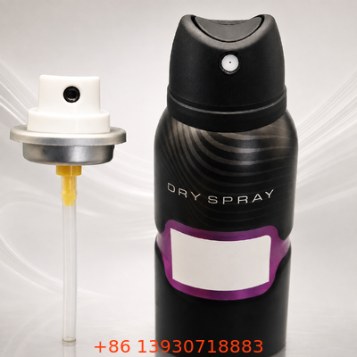 Sneldrogend, lekvrij en verstoppingsbestendig deodorant-bodysprayventiel met aerosolafgifte