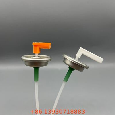 Air Freshener Metered Valve, L Shape Actuator Metered Valve, Aerosol Metered Valve met L-stuk voor geursproeiverpakkingen, Precise Room Geur Dispensing Component