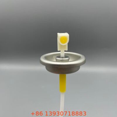 Air Freshener Metered Valve, L Shape Actuator Metered Valve, Aerosol Metered Valve met L-stuk voor geursproeiverpakkingen, Precise Room Geur Dispensing Component