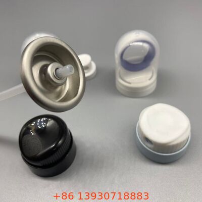 Aerosol zonnebrandschermklep met verstopt-bestendige spuitstuk, lekkagebestendige afdichting en 360 graden werking voor zonnebrandmiddelen