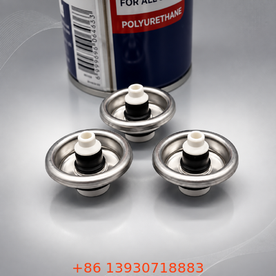 Een inch onder druk geplaatste PU-schuim aerosol spuitklep met korte stam mannelijke klepontwerp